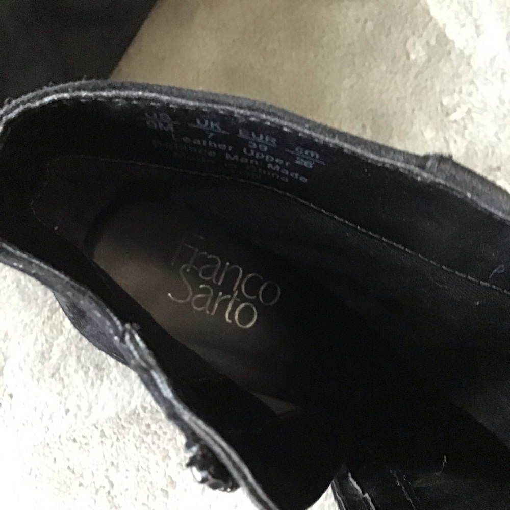 Franco Sarto suede black  bootie 9 - Picture 6 of 6